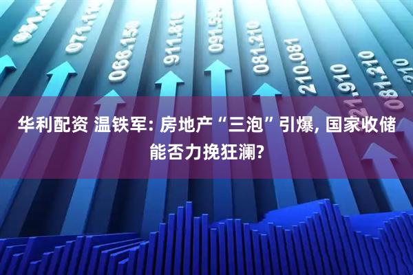 华利配资 温铁军: 房地产“三泡”引爆, 国家收储能否力挽狂澜?